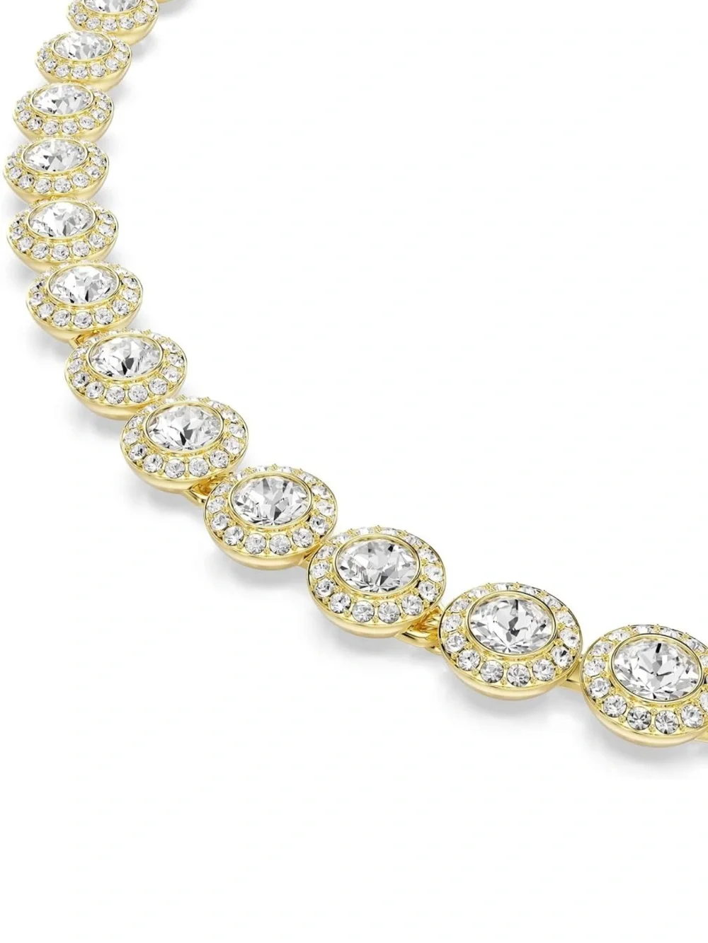 Swarovski Gold Crystal Un Angelic Necklace, Bracelet & Stud Earrings Set - New